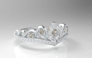 ティアラ・王冠リング シルバー・プラチナ