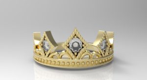 ティアラ・王冠リング ゴールド