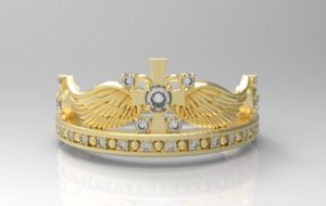 ティアラ・王冠リング ゴールド