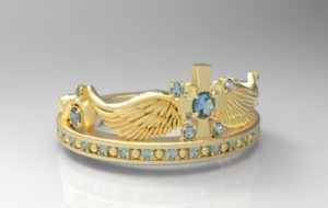 ティアラ・王冠リング ゴールド