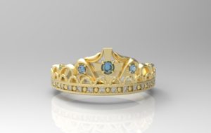 ティアラ・王冠リング ゴールド