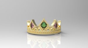 ティアラ・王冠リング ゴールド