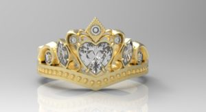 ティアラ・王冠リング ゴールド