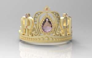 ティアラ・王冠リング ゴールド