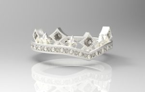 ティアラ・王冠リング シルバー・プラチナ