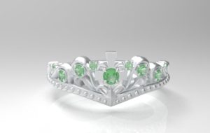 ティアラ・王冠リング シルバー・プラチナ