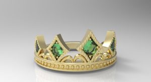 ティアラ・王冠リング ゴールド