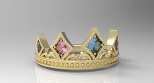 ティアラ・王冠リング ゴールド