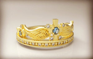 ティアラ・王冠リング ゴールド