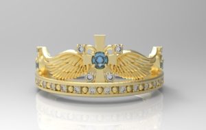 ティアラ・王冠リング ゴールド