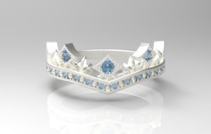 ティアラ・王冠リング シルバー・プラチナ