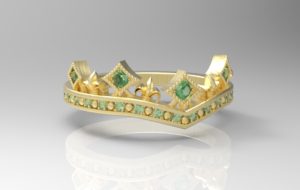 ティアラ・王冠リング ゴールド