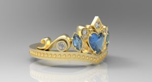 ティアラ・王冠リング ゴールド