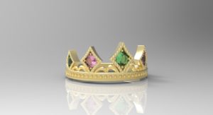 ティアラ・王冠リング ゴールド