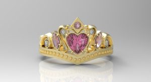 ティアラ・王冠リング ゴールド