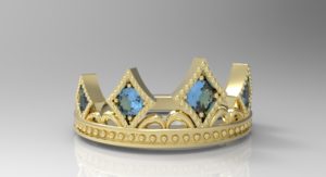 ティアラ・王冠リング ゴールド