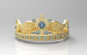 ティアラ・王冠リング ゴールド