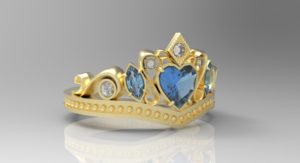 ティアラ・王冠リング ゴールド