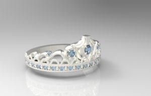 ティアラ・王冠リング シルバー・プラチナ
