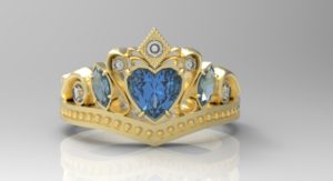 ティアラ・王冠リング ゴールド