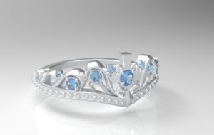 ティアラ・王冠リング シルバー・プラチナ