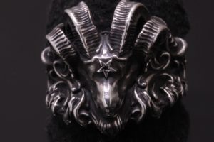 サタン山羊(ゴート・バフォメット)モチーフSV925リング