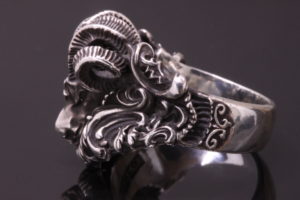サタン山羊(ゴート・バフォメット)モチーフSV925リング