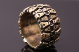 メカモチーフ幾何学 真鍮リング