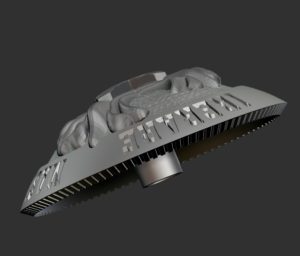 スカルモチーフのオーダーメイドコンチョ　SV925