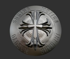 スカルモチーフのオーダーメイドコンチョ　SV925