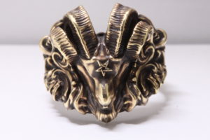 サタン山羊(ゴート・バフォメット)モチーフ真鍮リング