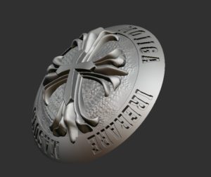 スカルモチーフのオーダーメイドコンチョ　SV925