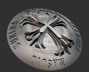 クロスモチーフのオーダーメイドコンチョ　SV925