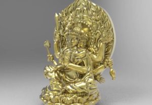 オリジナルデザインの仏像、馬頭観音坐像